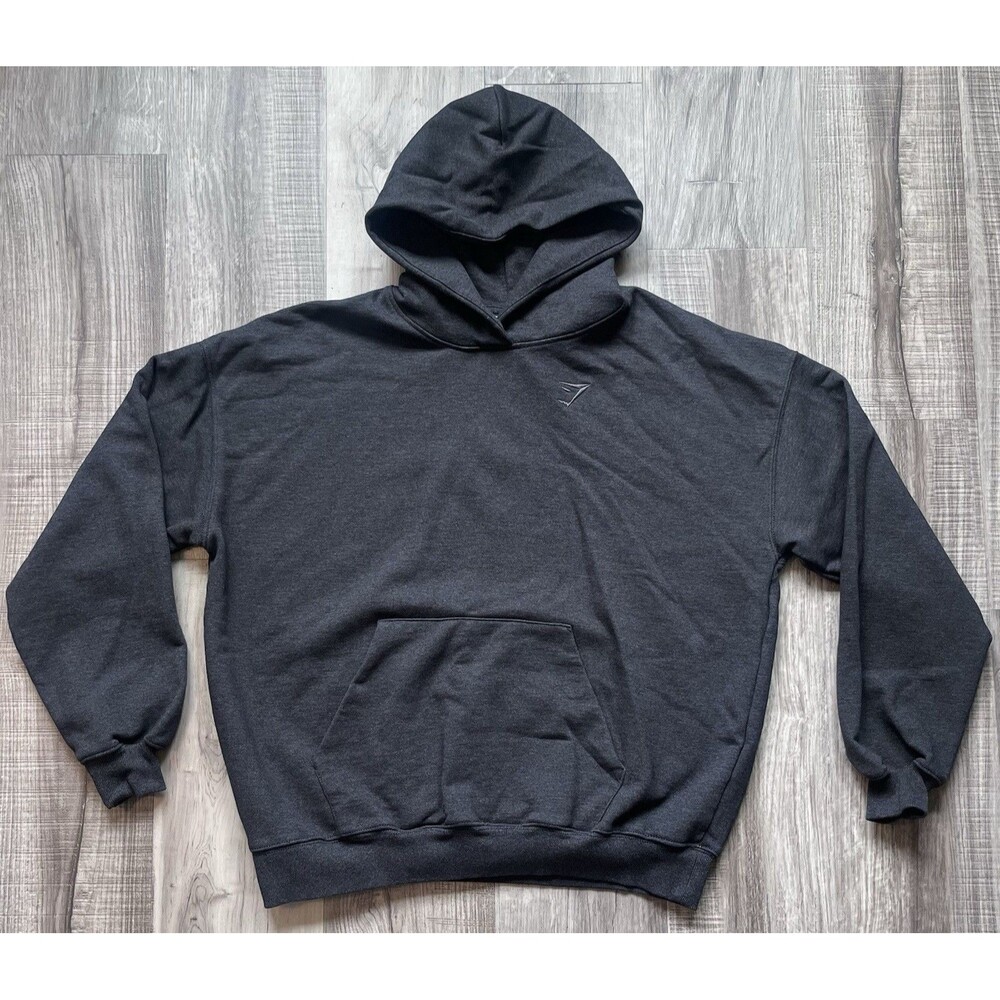 Gymshark Hoodie Women Small Gray Rest Day Sweats Oversized Pullover Sweatshirt